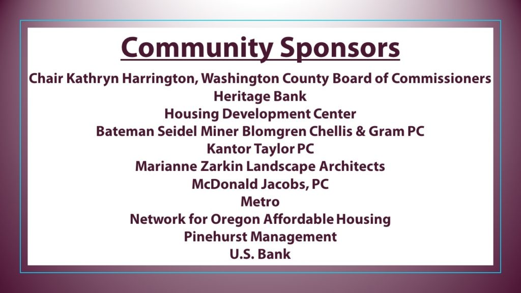 Community Sponsors 2021 Community Sponsors 2021