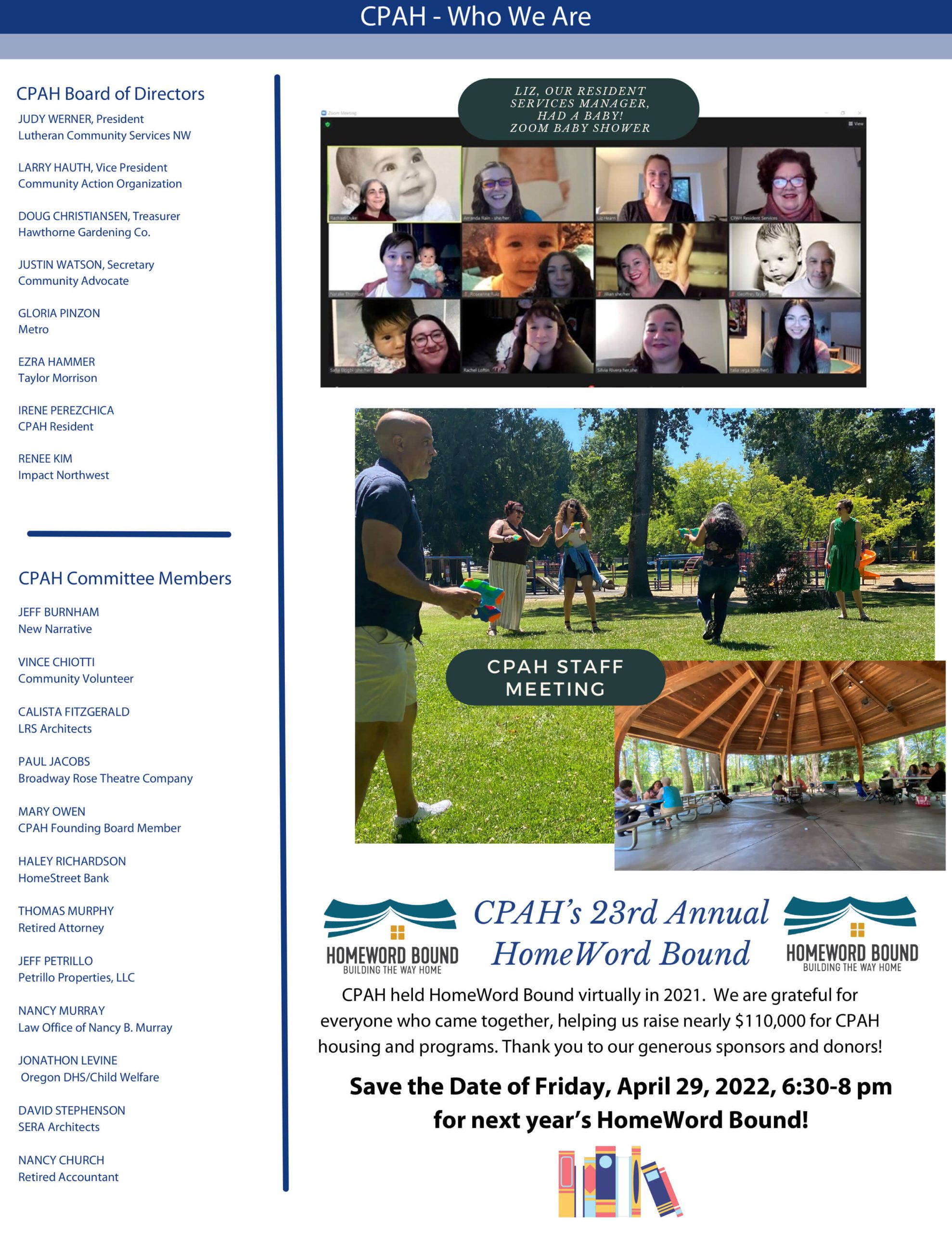 CPAH Staff and HWB 2022